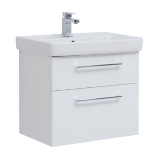 Тумба подвесная Dreja.Rus Q MAX 70 под умывальник Q-70, белый глянец